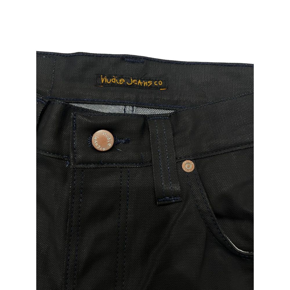 Nudie Jeans Black Cotton Jeans & Pant