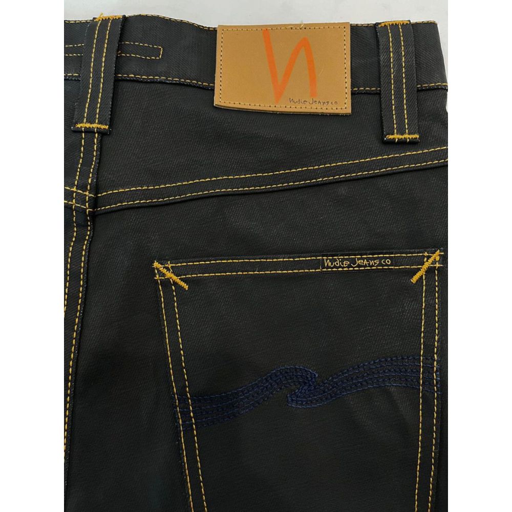 Nudie Jeans Black Cotton Jeans & Pant