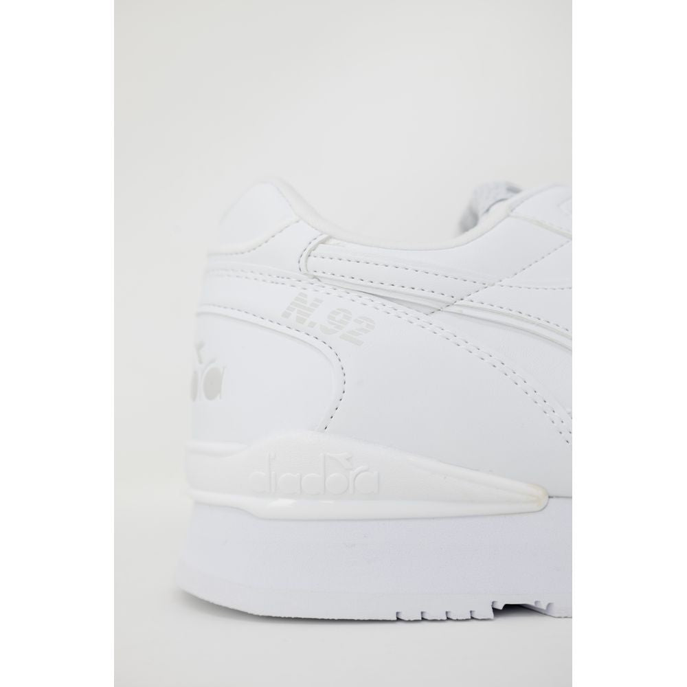 Diadora White Synthetic Leather Sneaker