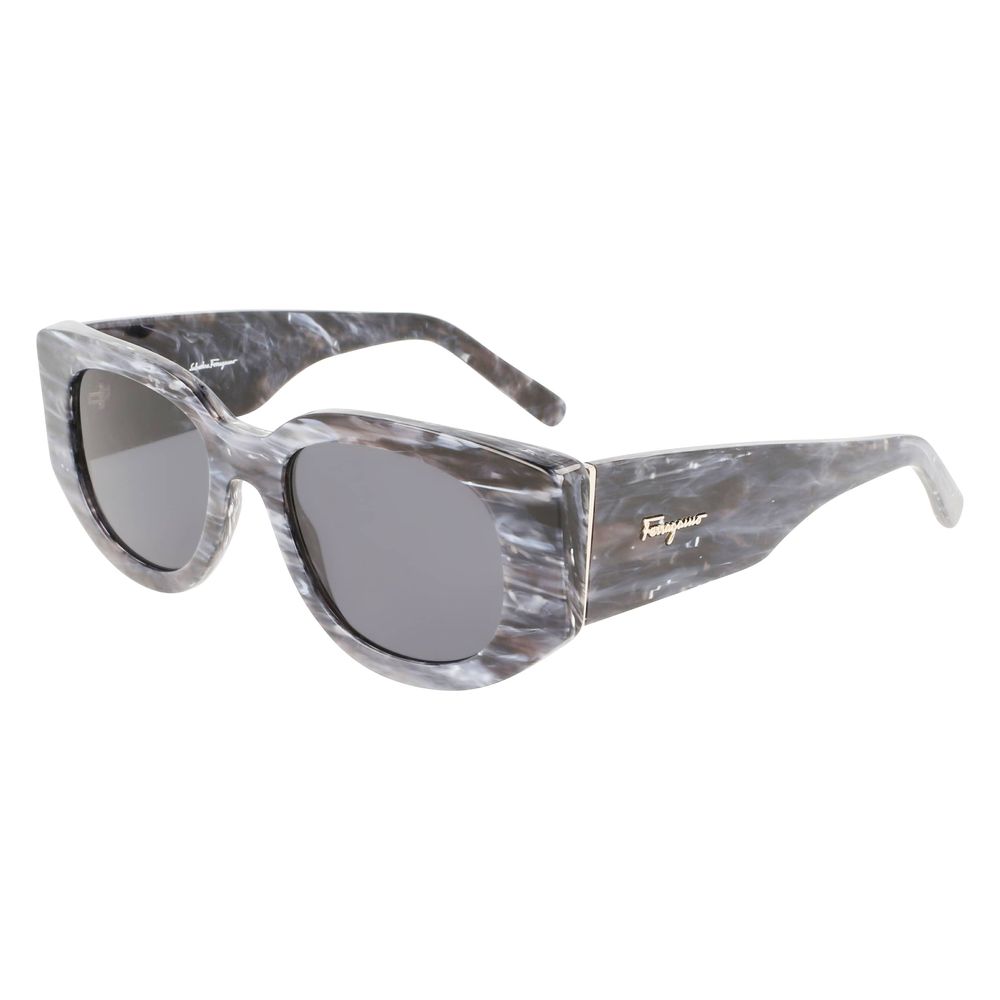 Ferragamo Gray Acetate Sunglasses