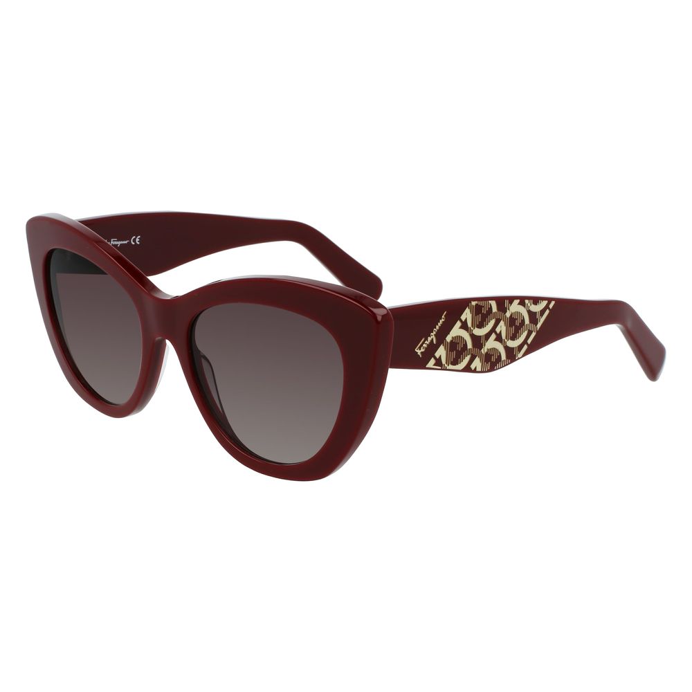 Salvatore Ferragamo Bordeaux Acetate Sunglasses