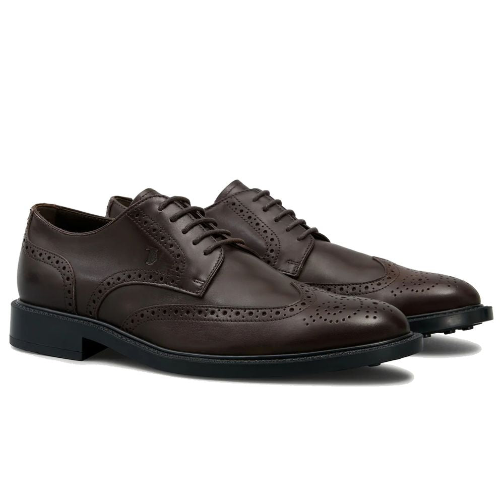 Tod's Brown Leather Di Calfskin Formal