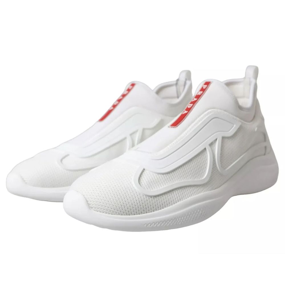 Prada White Nylon Sneaker