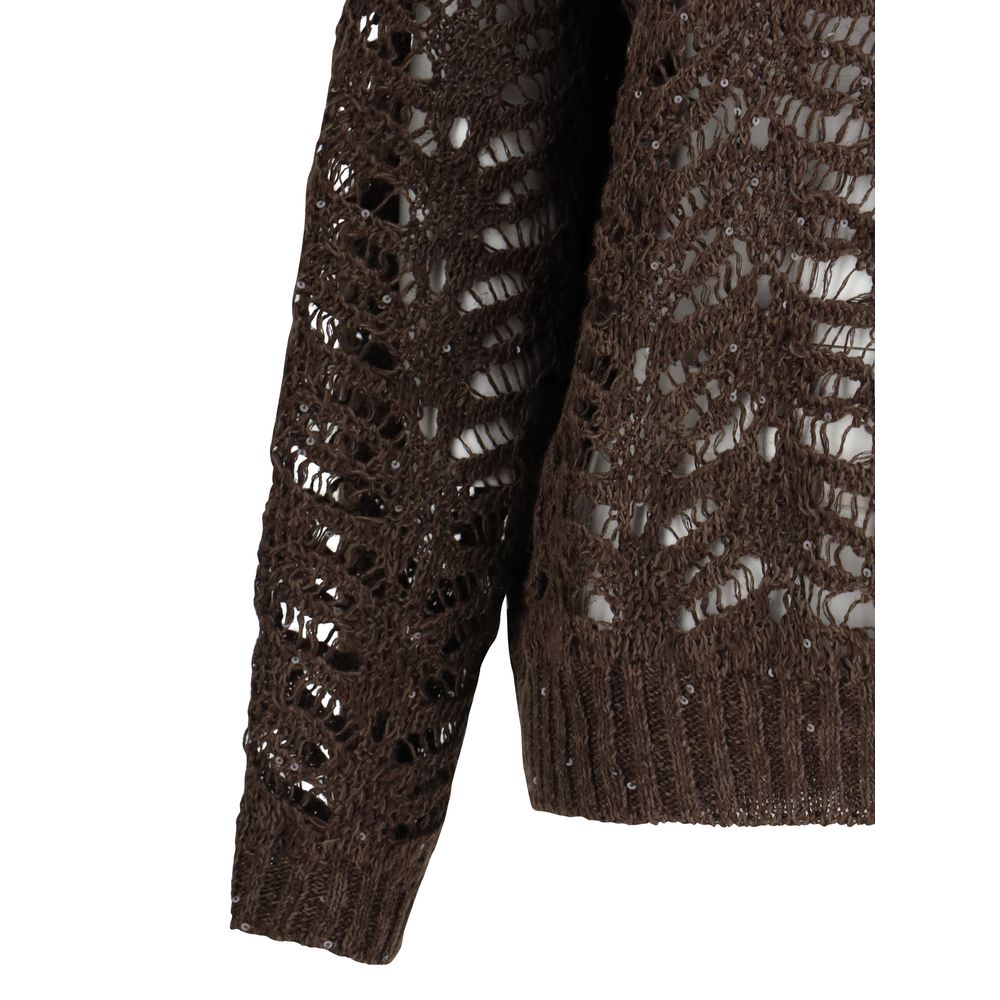 Brunello Cucinelli Perforated Sweater with sequins