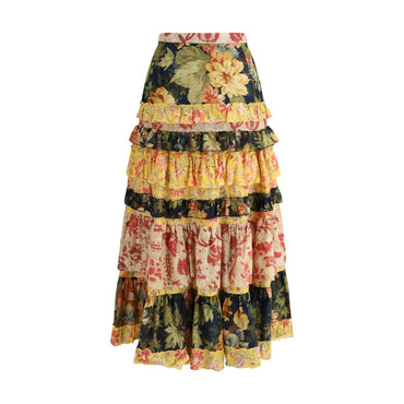 Valentino Long flounce Skirt