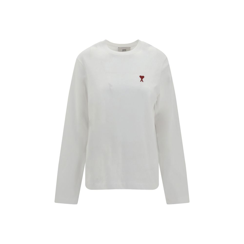 Ami Paris Long sleeve logo Top