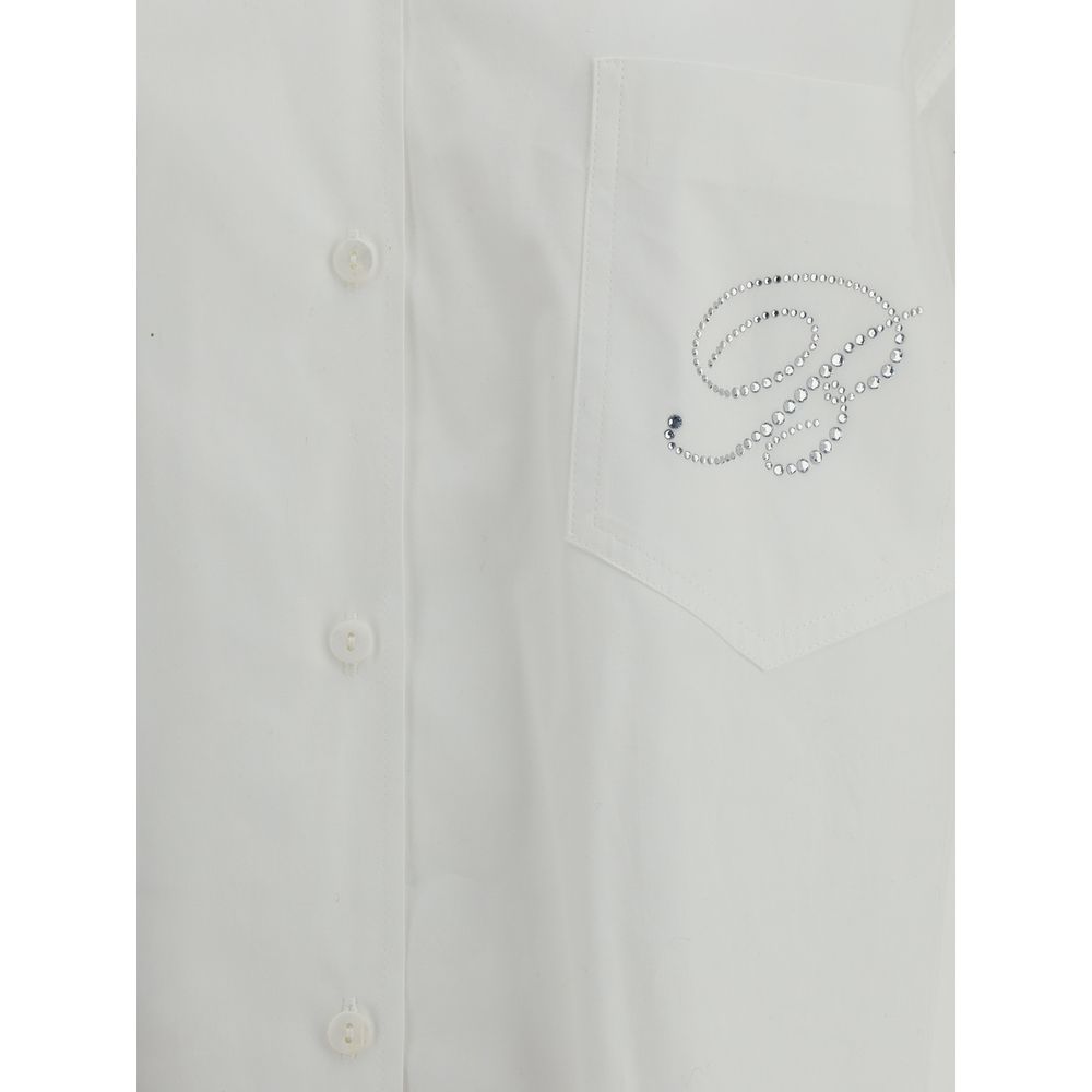 Blumarine Shirt with strassed logo