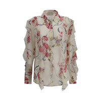 Blumarine Floral silk chiffon Shirt