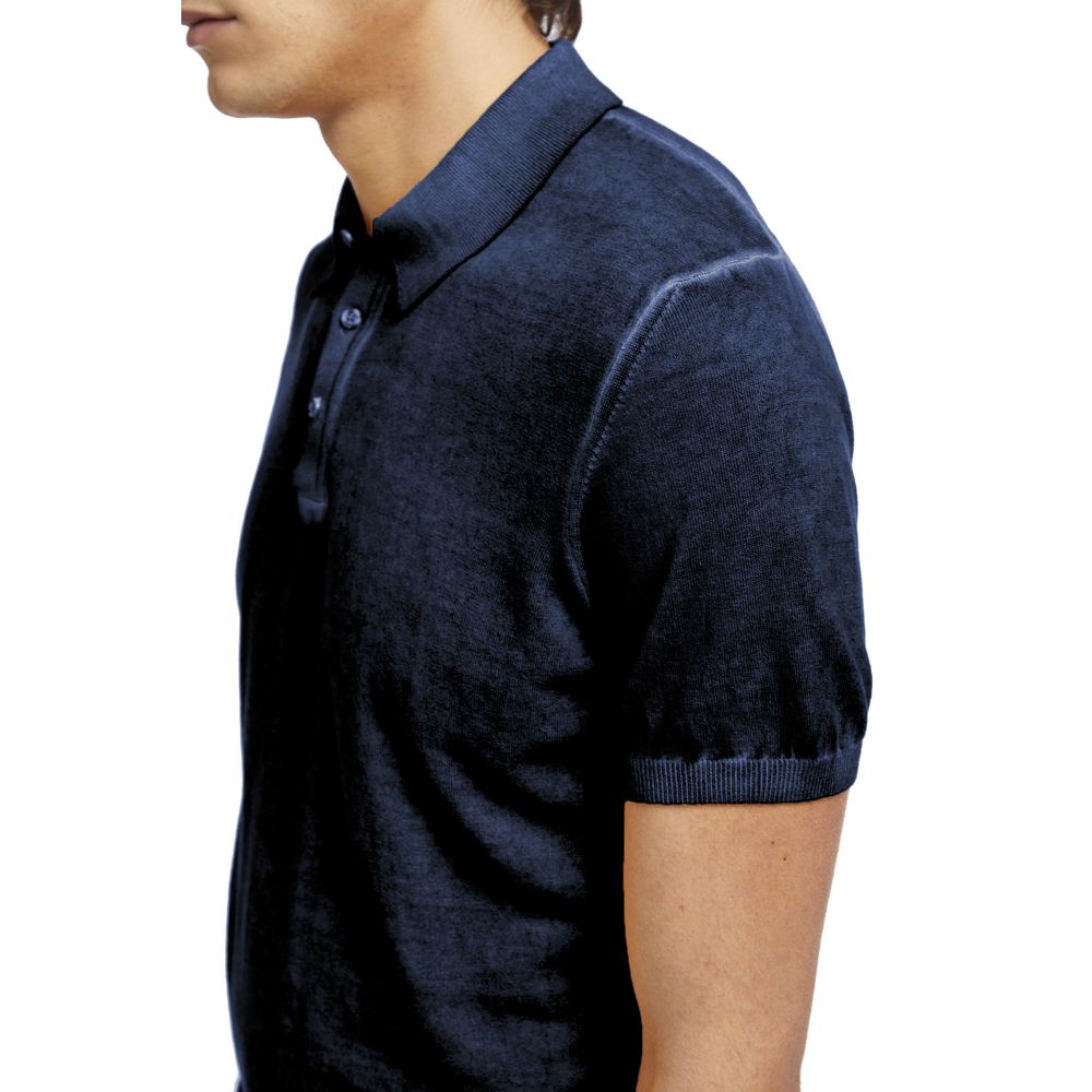 AT.P.CO Blue Cotton Polo Shirt