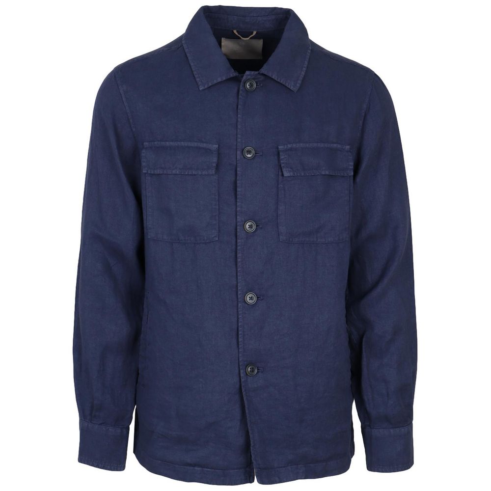 AT.P.CO Blue Linen Shirt