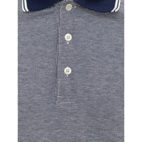 Canali Blue Cotton Polo Shirt