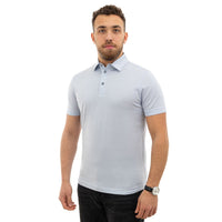 Canali Light Blue Cotton Polo Shirt