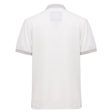 Canali White Cotton Polo Shirt