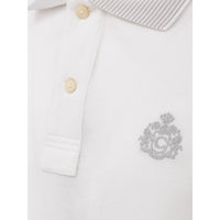 Canali White Cotton Polo Shirt