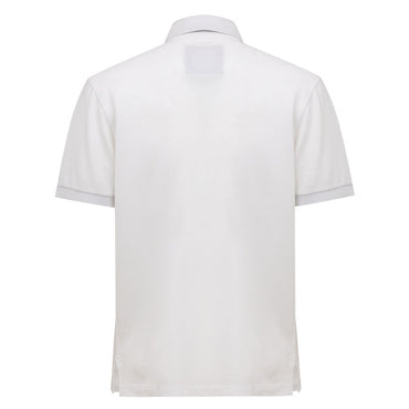 Canali White Cotton Polo Shirt