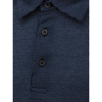 Canali Blue Cotton Polo Shirt