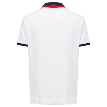 Fendi White Cotton Polo Shirt