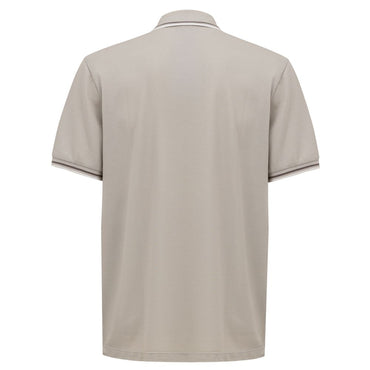 Canali Gray Cotton Polo Shirt