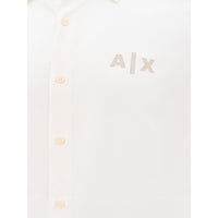 Armani Exchange Elegant White Viscose Shirt for Men