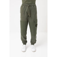 Stone Island Green Cotton Men Tracksuit Trouser