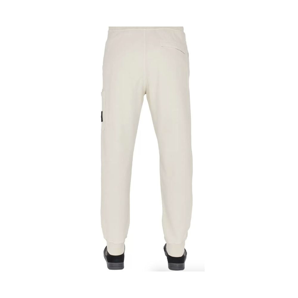 Stone Island Beige Cotton Men's Tracksuit Trouser