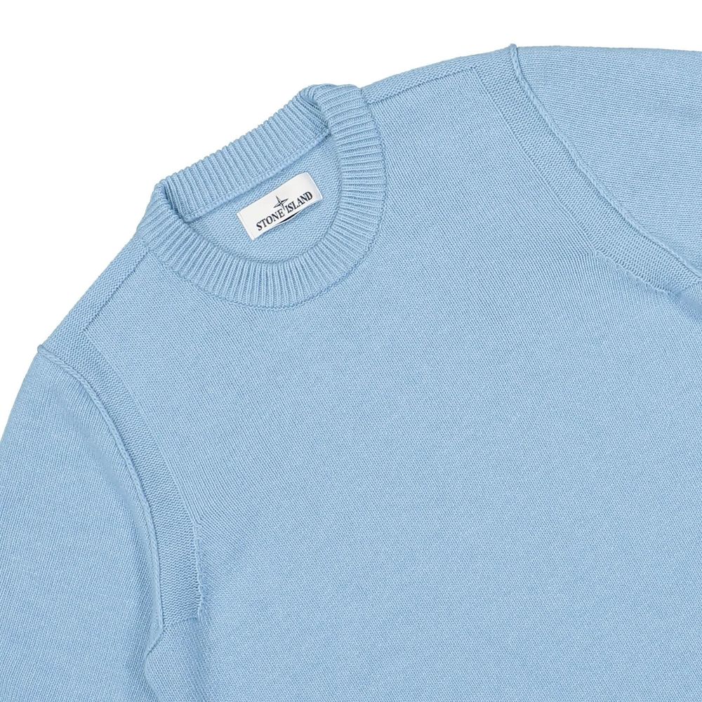 Stone Island Light Blue Wool Sweater