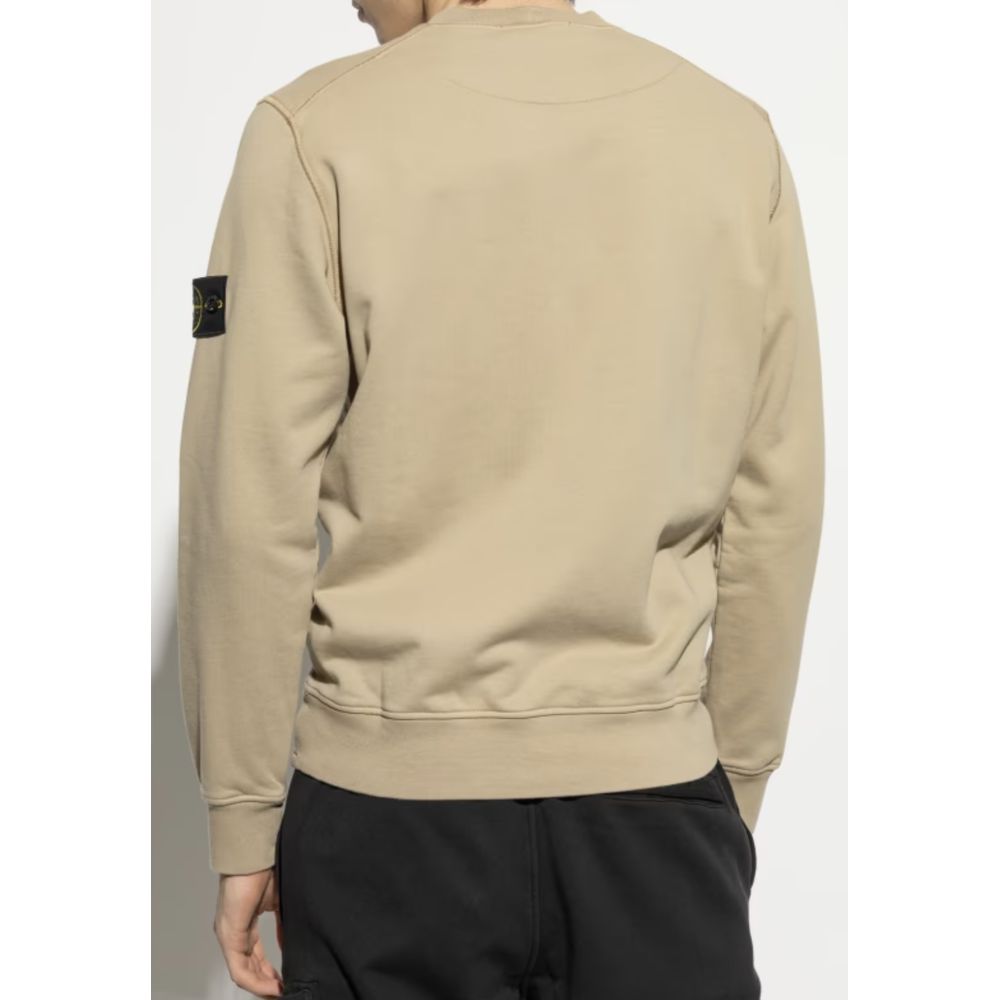 Stone Island Beige Cotton Sweater