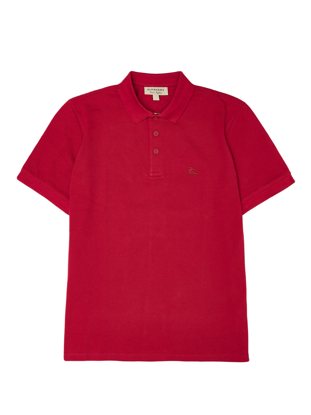 Burberry Red Cotton Collared Polo Shirt