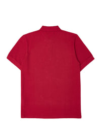 Burberry Red Cotton Collared Polo Shirt