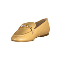 Ralph Lauren Beige Leather Flat Shoe