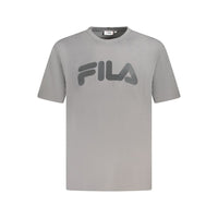 Fila Gray Cotton Men T-Shirt