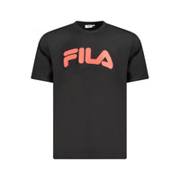 Fila Black Cotton Men T-Shirt