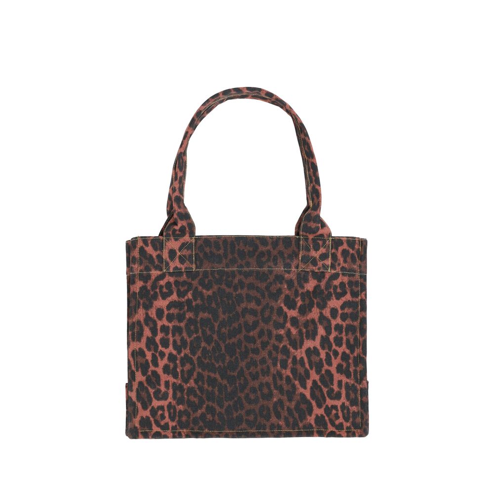 Ganni Tote Bag with animal print