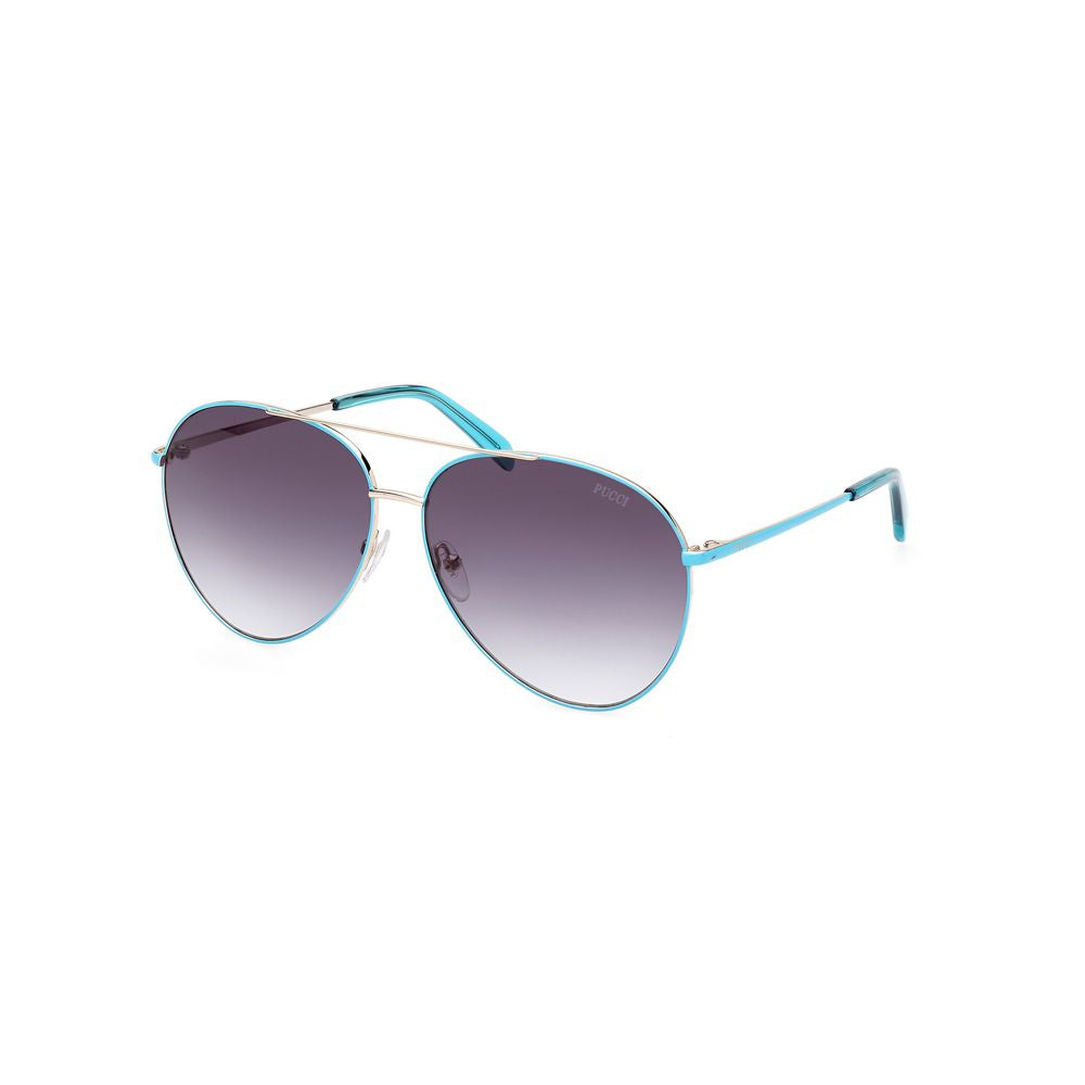 Emilio Pucci Brown Metal Sunglasses