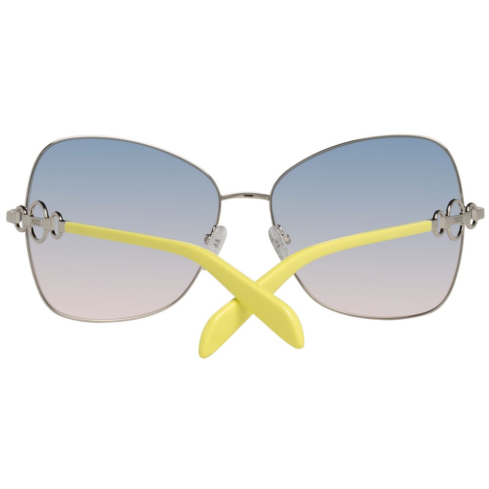 Emilio Pucci Gray Metal Sunglasses