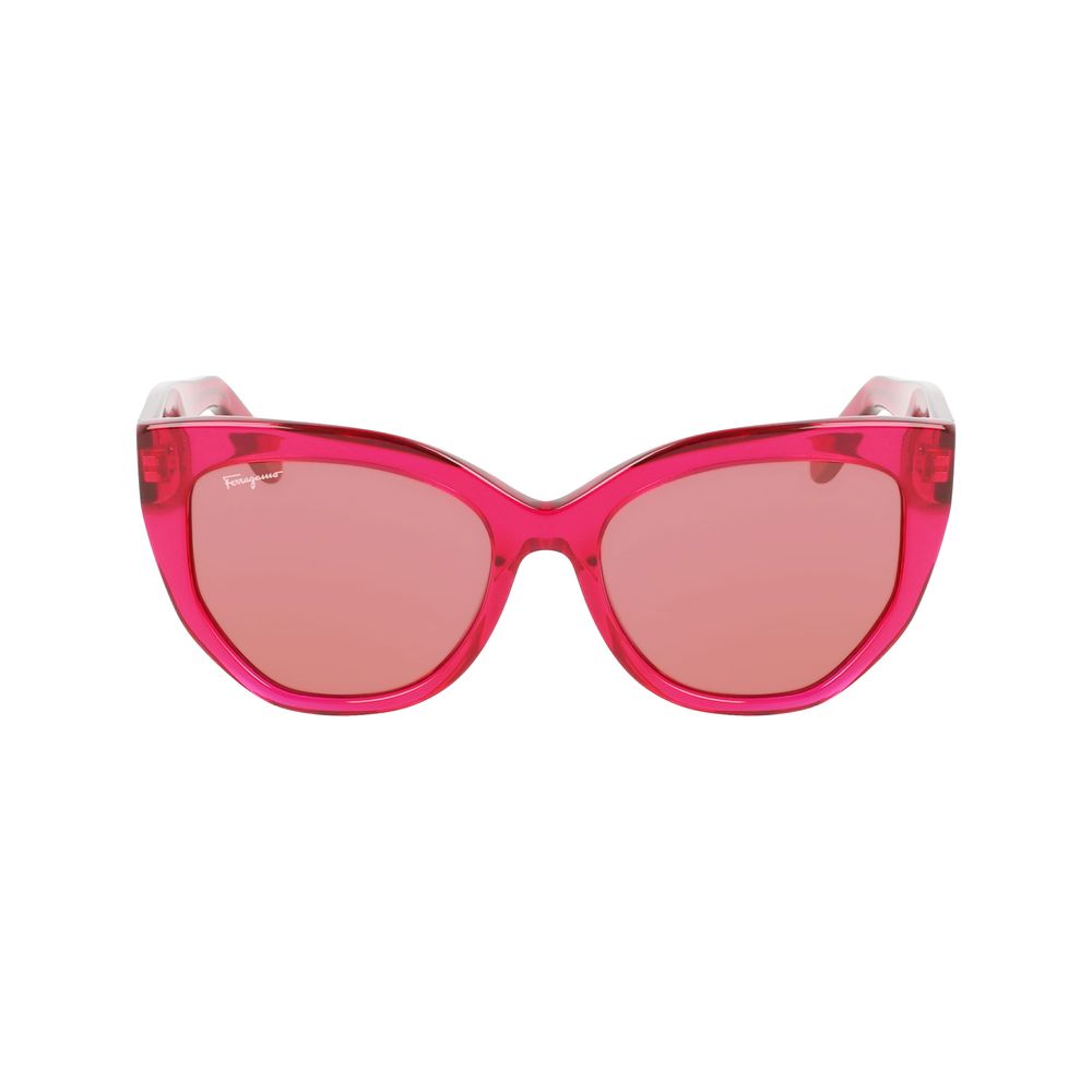 Ferragamo Red Acetate Sunglasses