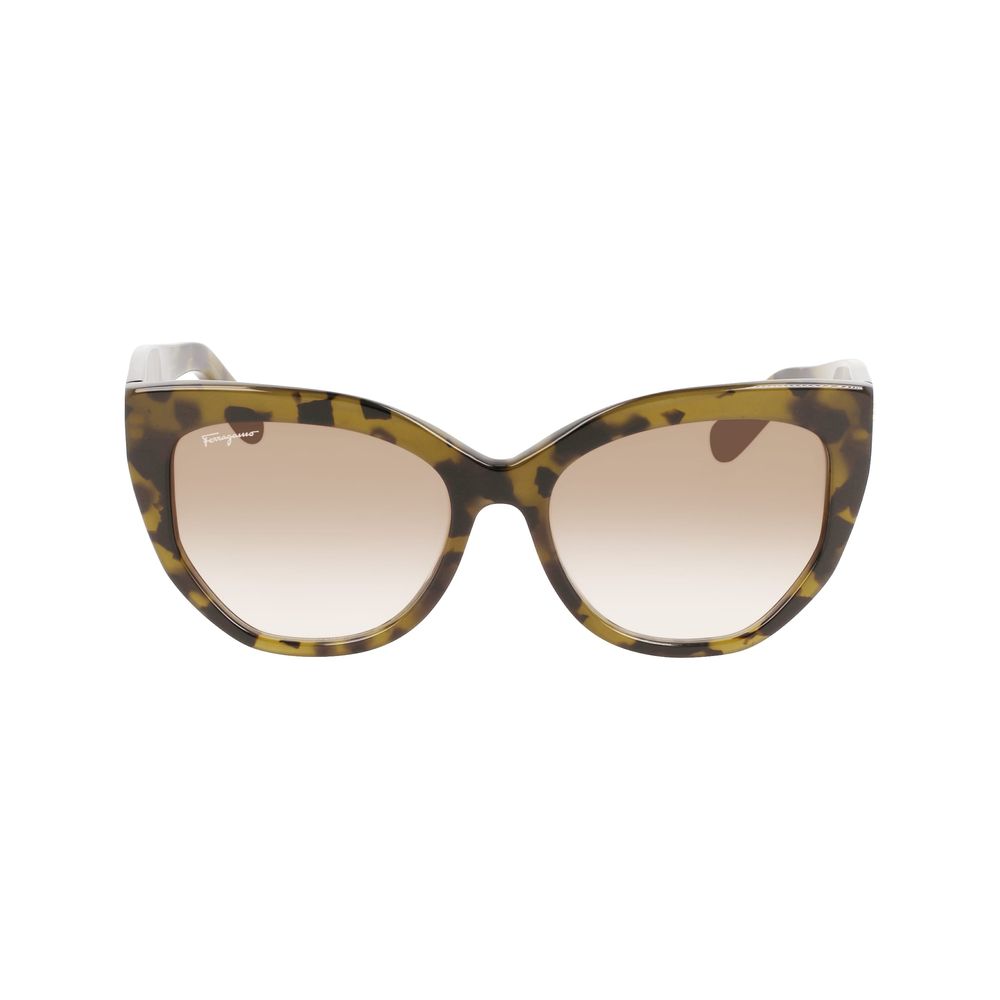 Ferragamo Brown Acetate Sunglasses