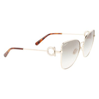 Ferragamo Brown Metal Sunglasses