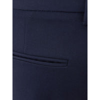 Elegant Blue Wool Pants for Women