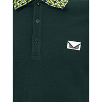 Fendi Green Cotton Polo Shirt