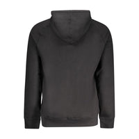 Timberland Black Cotton Mens Sweater with Central Pockets and Zip