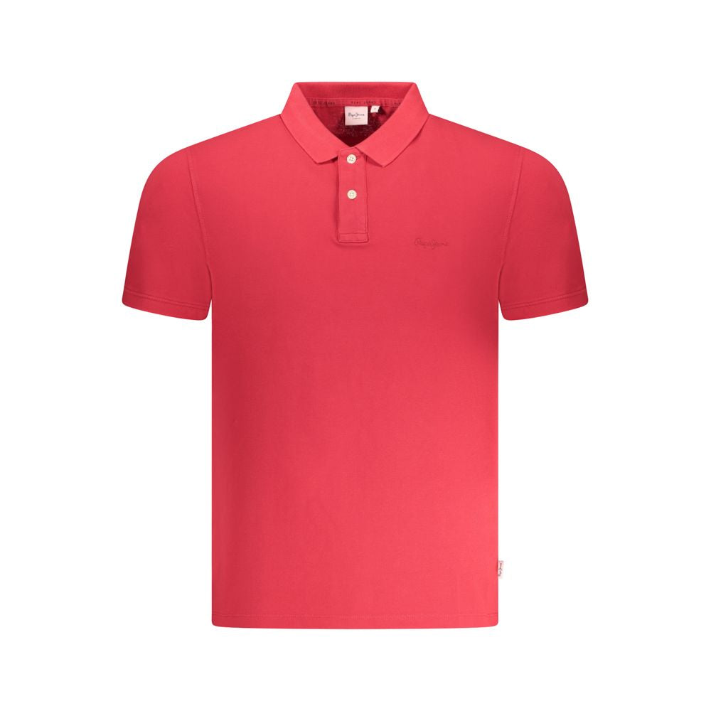 Pepe Jeans Red Cotton Men Polo Shirt