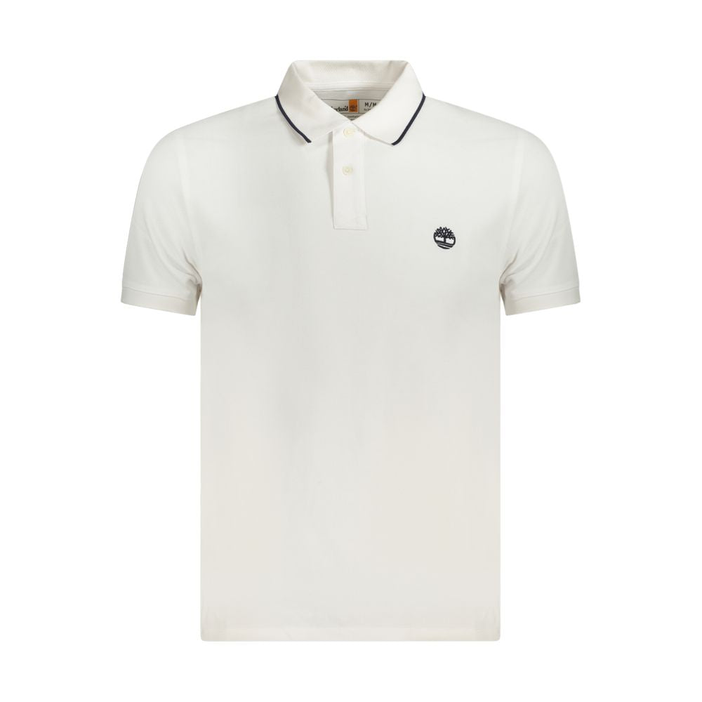 Timberland White Cotton Polo Shirt