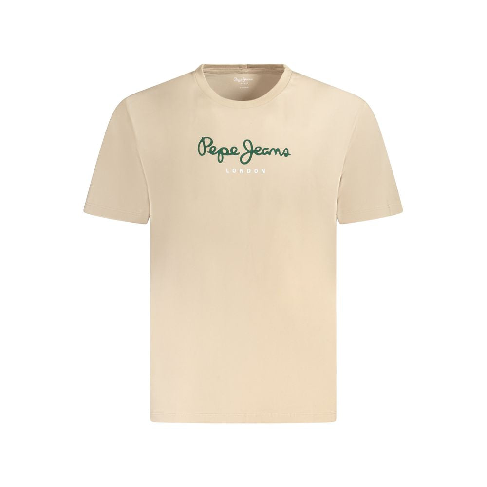 Pepe Jeans Beige Cotton T-Shirt