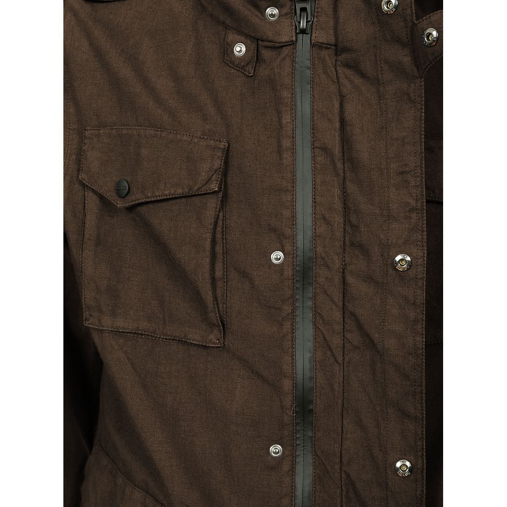 Herno Brown Linen Jacket