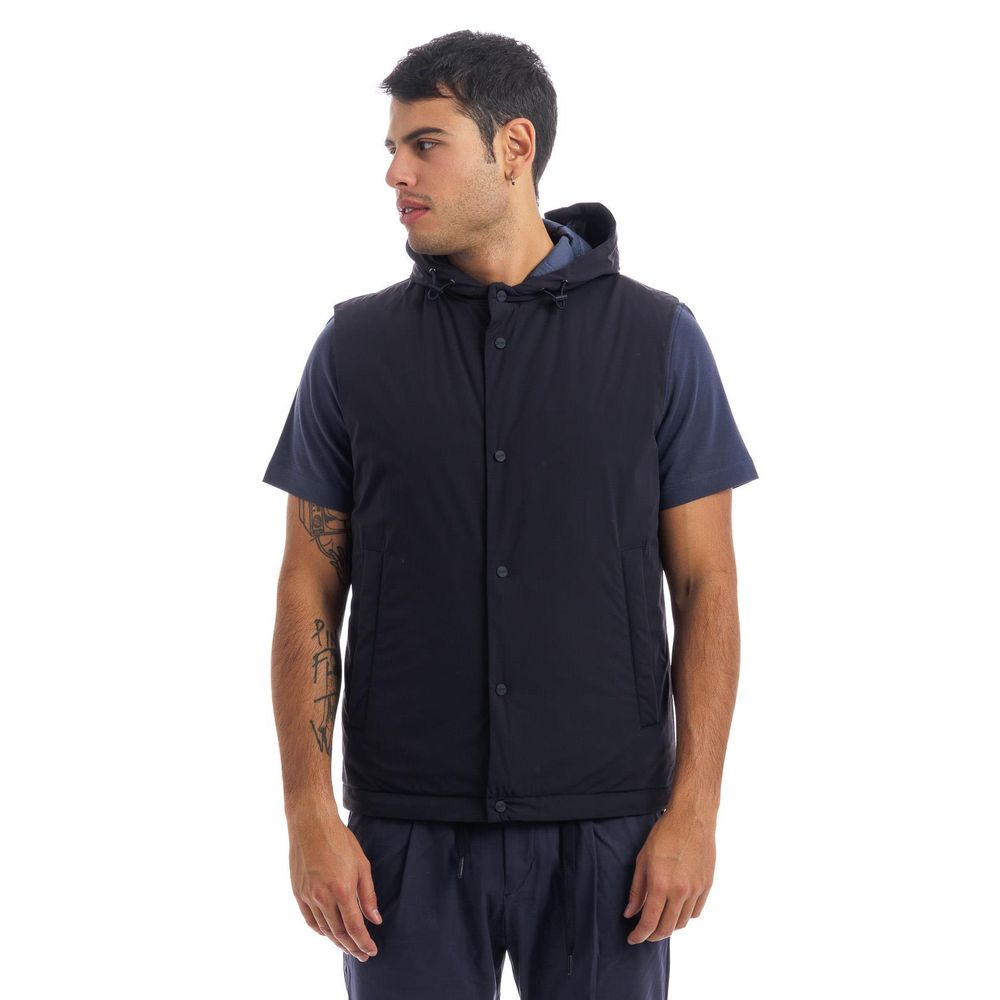 Herno Blue Nylon Vest