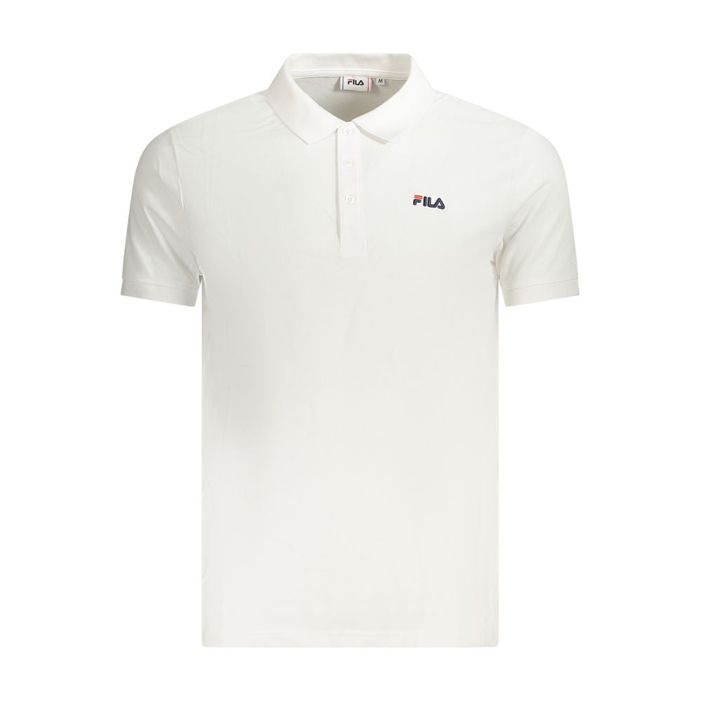 Fila White Cotton Men Polo Shirt