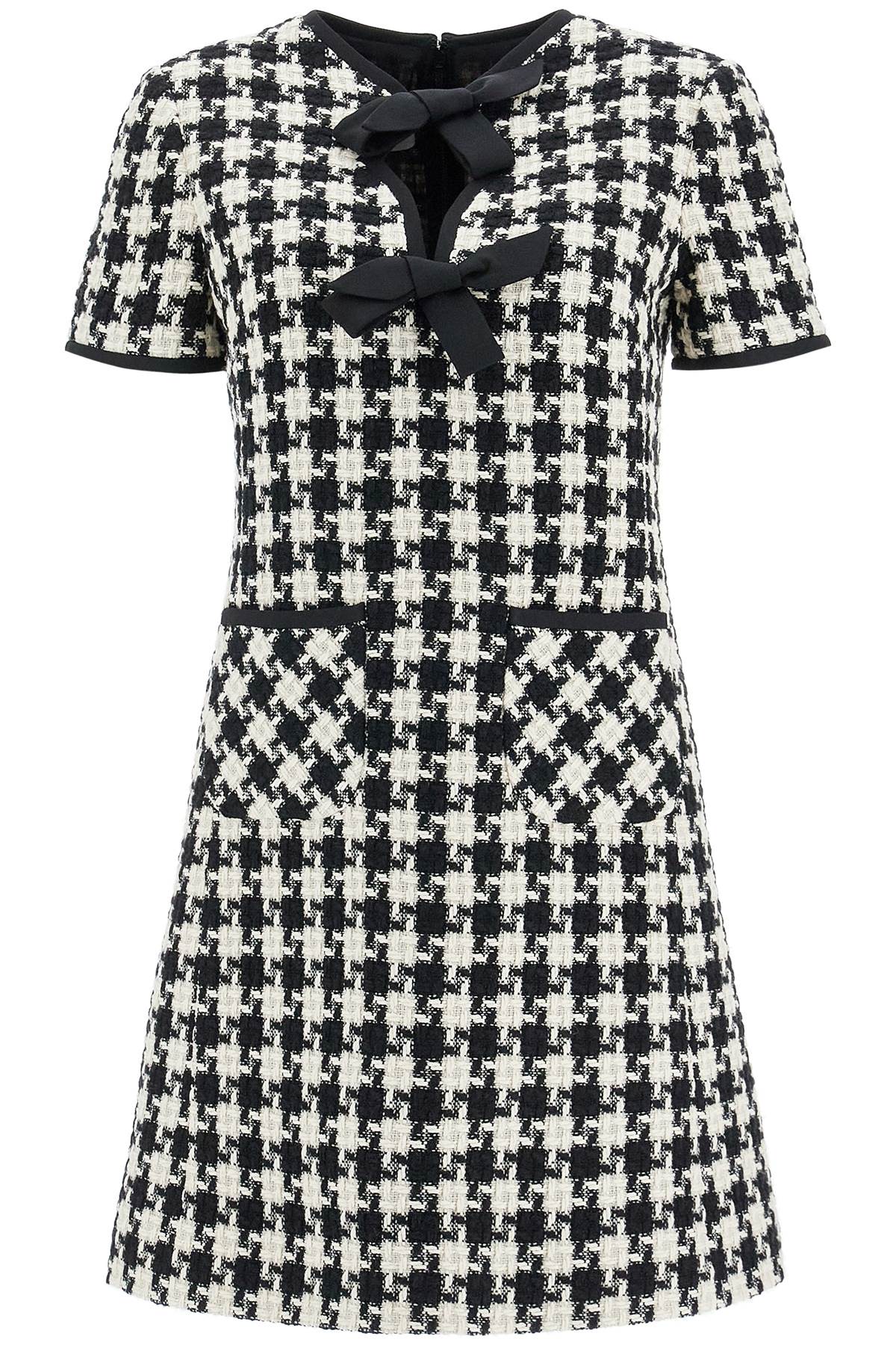 Valentino Garavani mini dress in damier light tweed