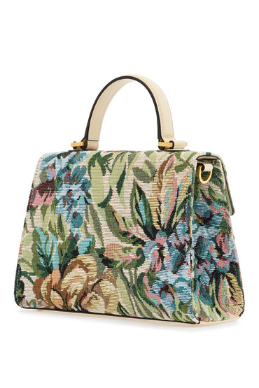 Valentino Garavani small floral multicolor handbag with adjustable shoulder strap