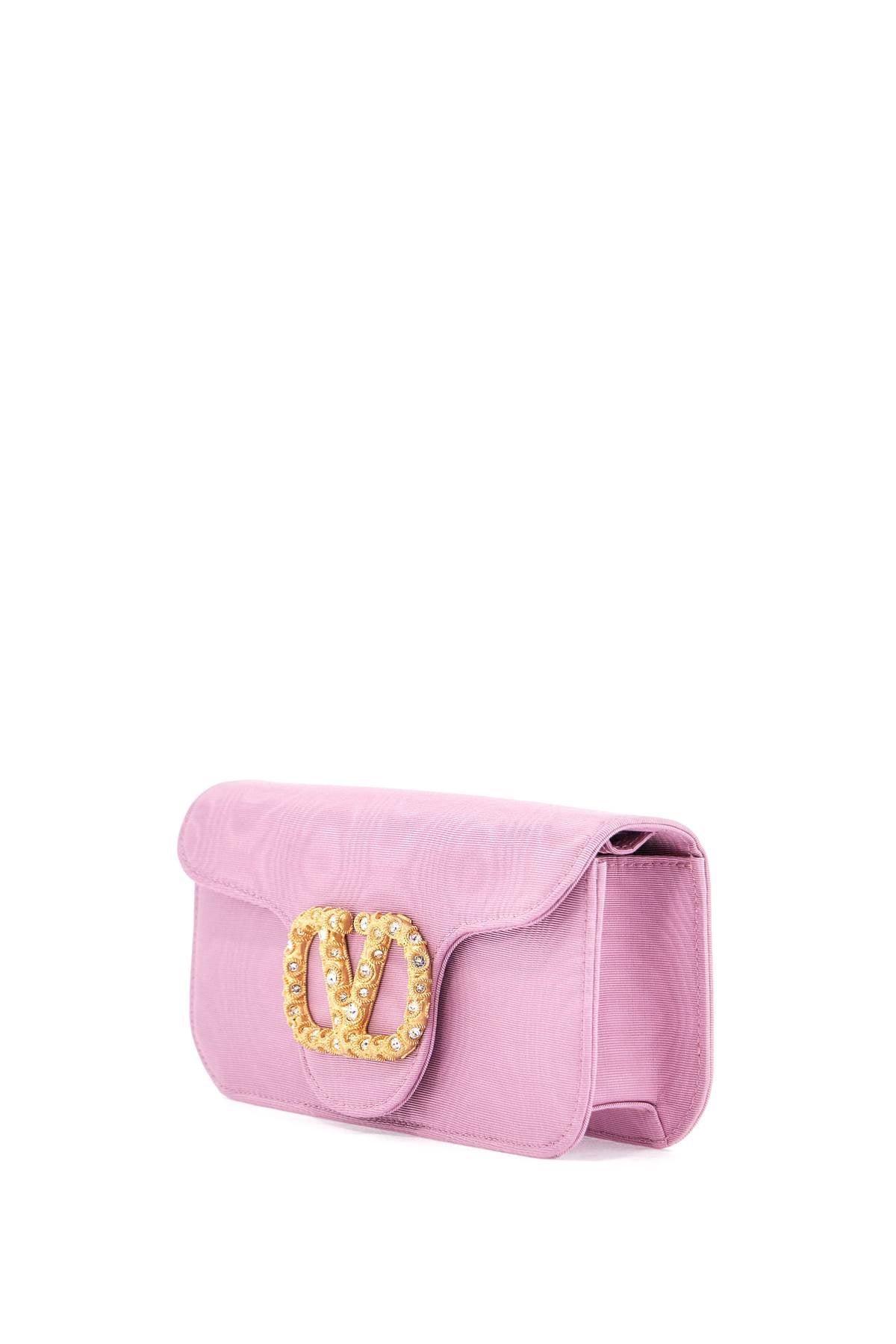 Valentino Garavani locò clutch in moire fabric